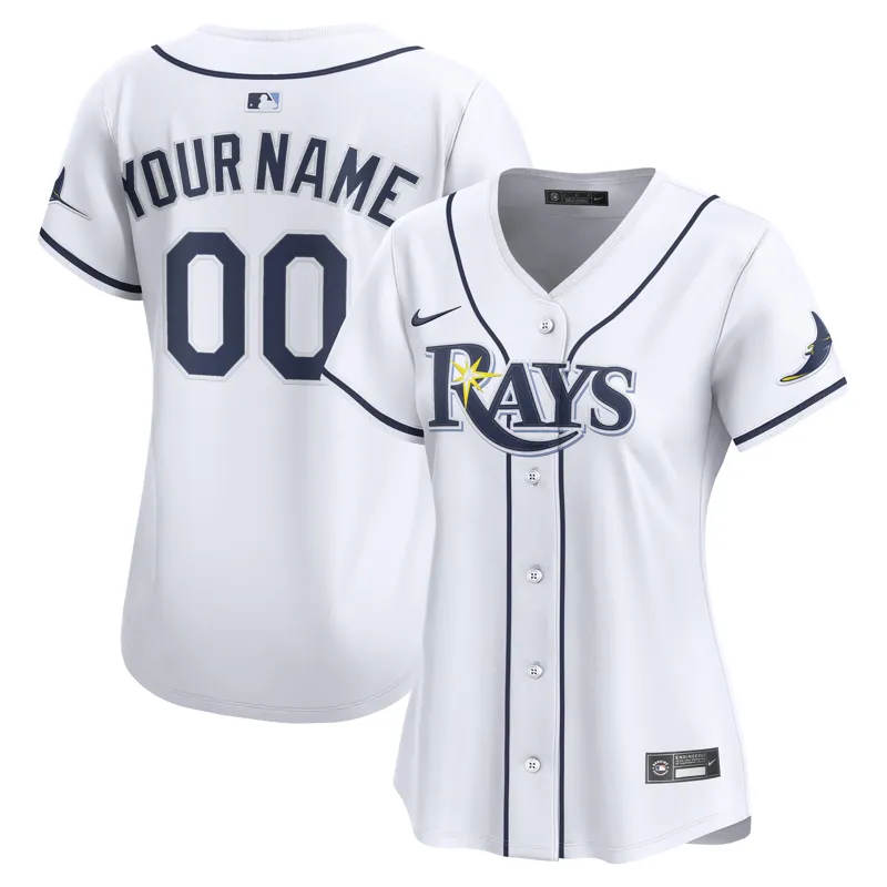 Tampa Bay Rays Jersey White Home Limited Custom Jersey
