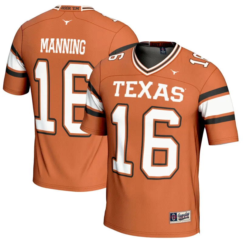 Texas Longhorns Jersey Gameday Greats Arch Manning Texas Orange Lightweight Player Jersey - Image 3