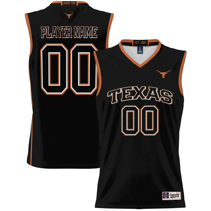 Texas Longhorns Jersey Gameday Greats Black Lightweight Collegiate Pick A Player Jersey - Image 3