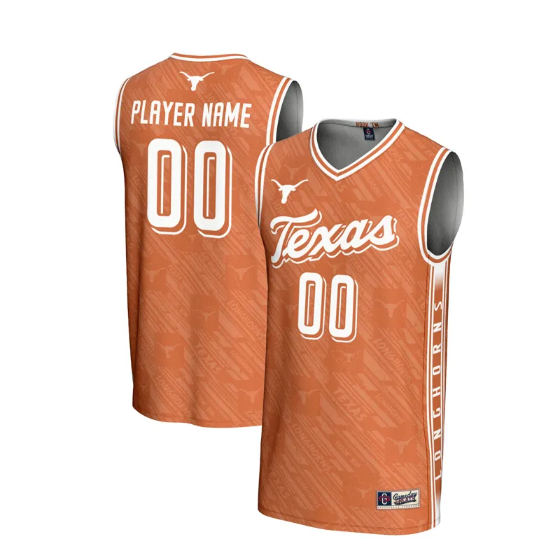 Texas Longhorns Jersey Gameday Greats Texas Orange Icon Print Pick A Player Jersey - Image 5