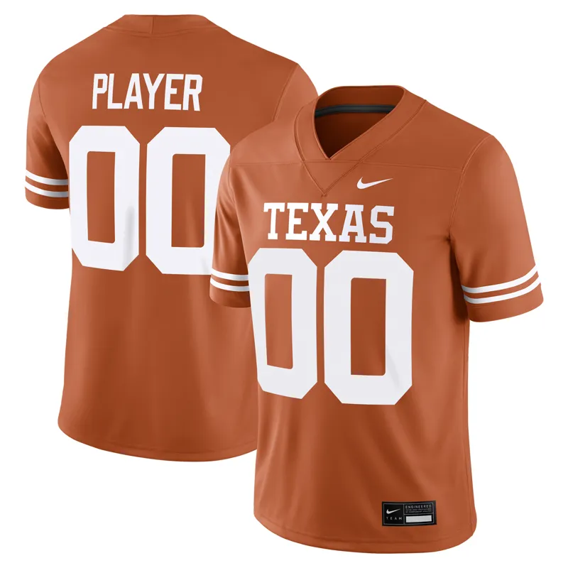 Texas Longhorns Jersey Texas Orange Pick A Player Game Jersey