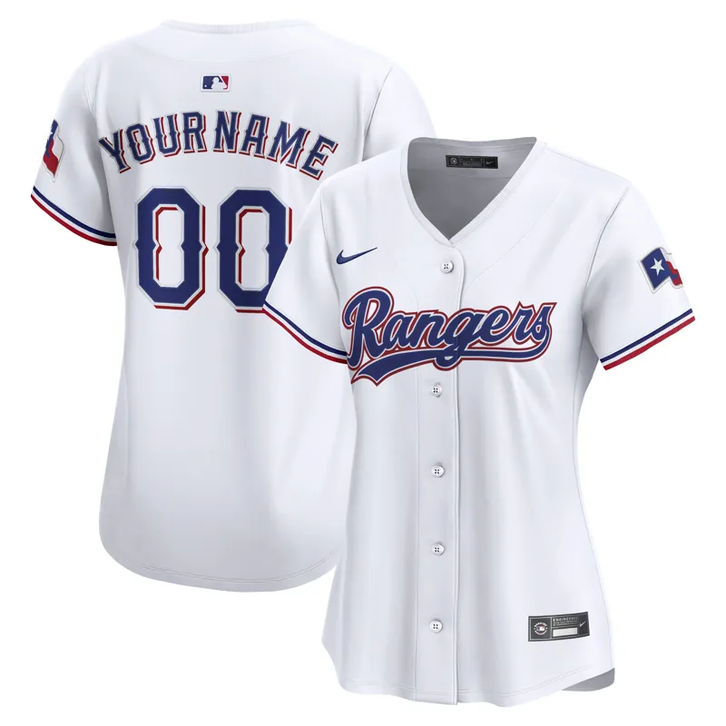 Texas Rangers Jersey White Home Custom Jersey - Image 3