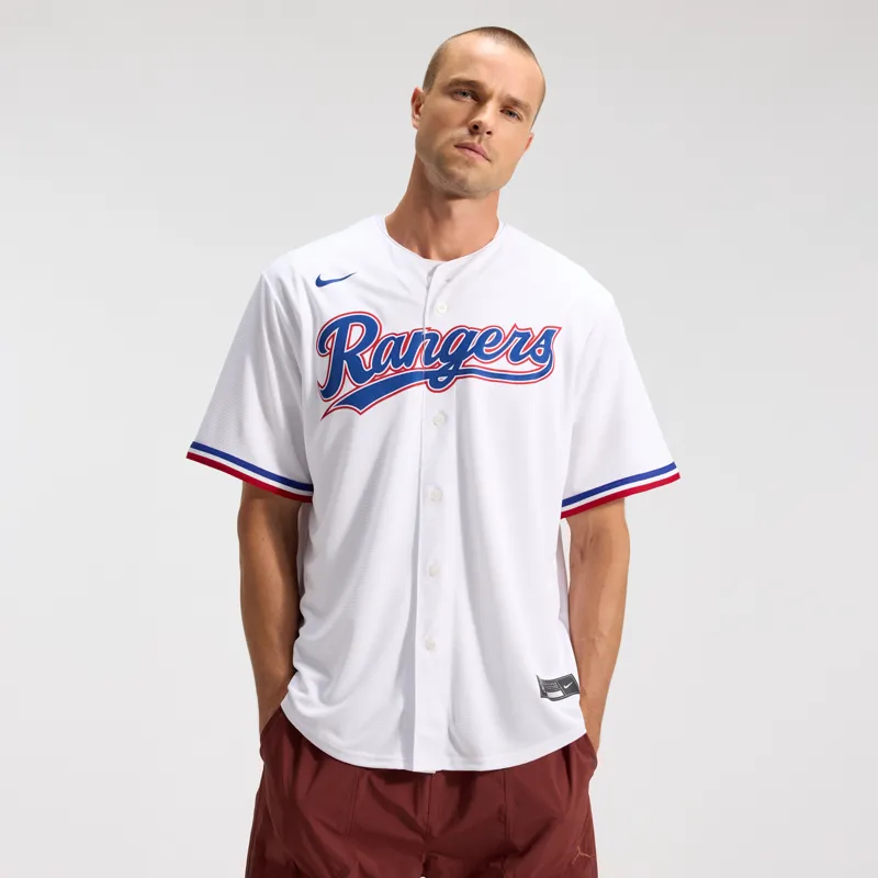 Texas Rangers Jersey White Home Sponsor Patch Jersey - Image 3