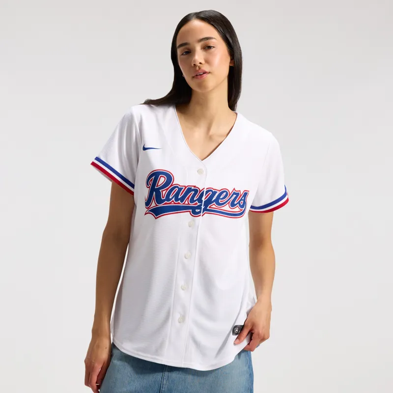 Texas Rangers Jersey White Home Sponsor Patch Jersey - Image 2