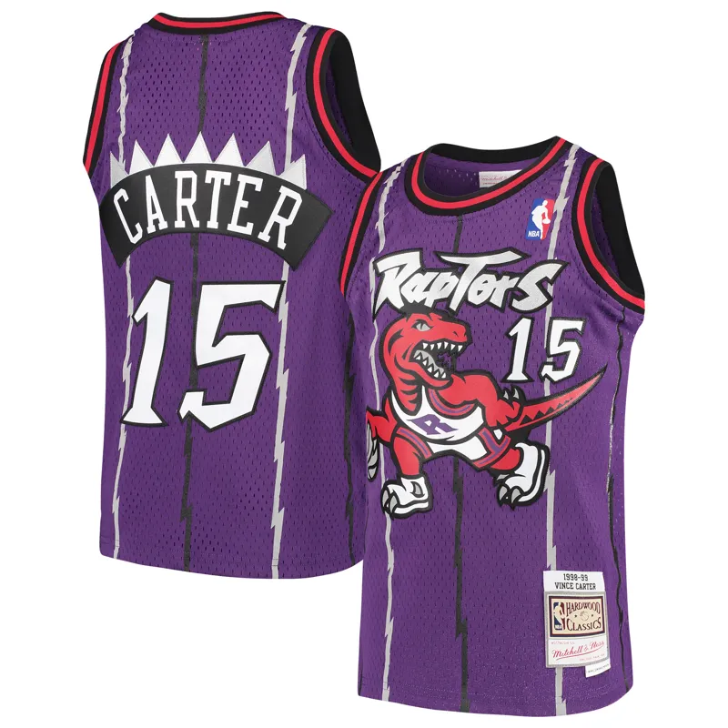 Toronto Raptors Jersey Vince Carter Purple 1998-99 Big & Tall Hardwood Classics Swingman Jersey - Image 3