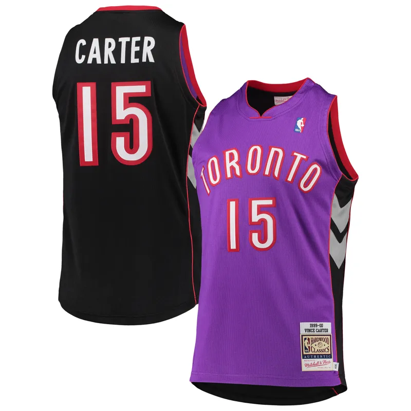 Toronto Raptors Jersey Vince Carter Purple 1998-99 Big & Tall Hardwood Classics Swingman Jersey - Image 5
