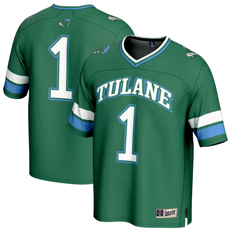 Tulane Green Wave Jersey Gameday Greats #1 Black Lightweight Jersey - Image 3