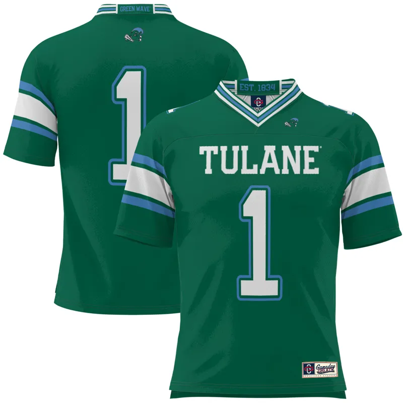 Tulane Green Wave Jersey Gameday Greats #1 Green Jersey