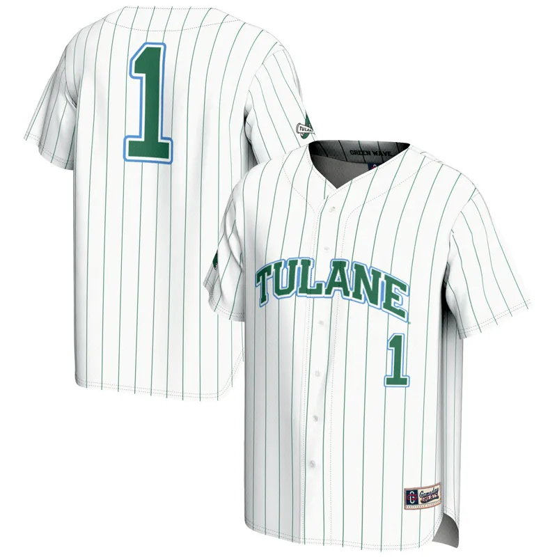 Tulane Green Wave Jersey Gameday Greats #1 White Lightweight Jersey