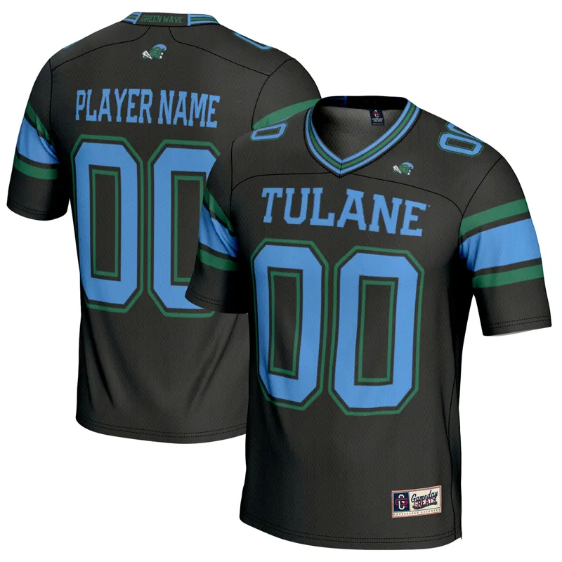Tulane Green Wave Jersey Gameday Greats Black #1 Lightweight Jersey - Image 4