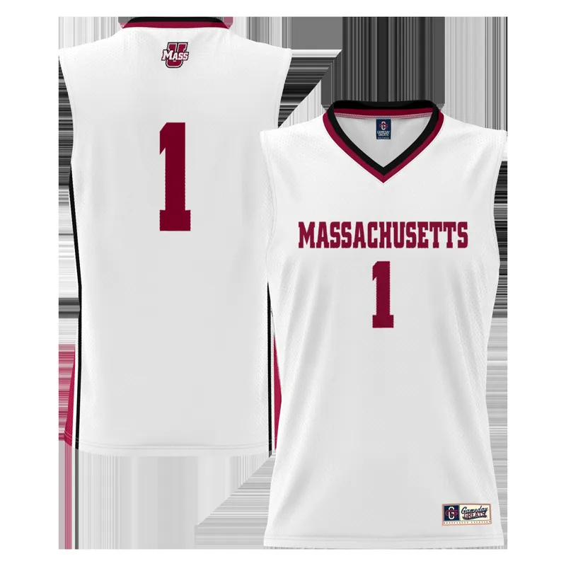 Umass Minutemen Jersey Gameday Greats #1 White Lightweight Jersey