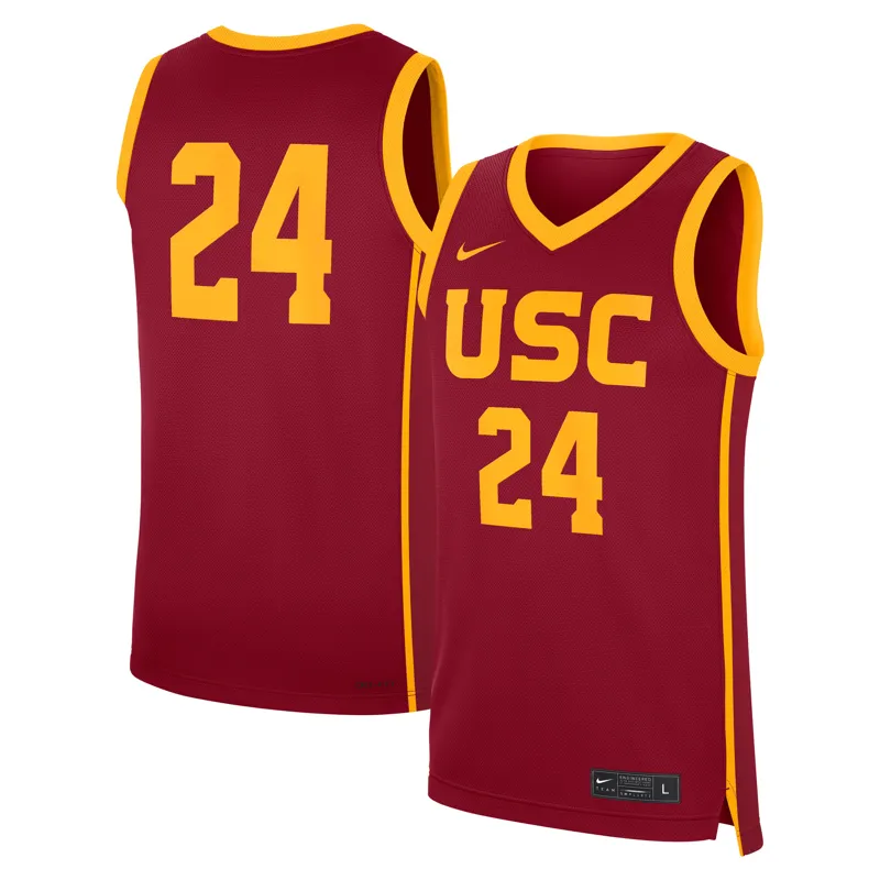 Usc Trojans Jersey #24 Cardinal Alternate Game Jersey - Image 3