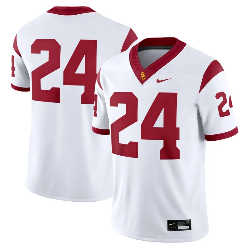 Usc Trojans Jersey #24 Cardinal Alternate Game Jersey - Image 4