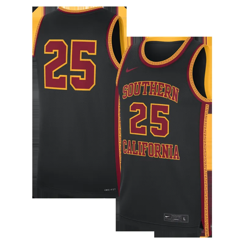 Usc Trojans Jersey #25 Black Alternate Jersey