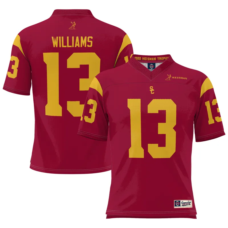 Usc Trojans Jersey Gameday Greats Caleb Williams Cardinal Lightweight Heisman Memorial Jersey