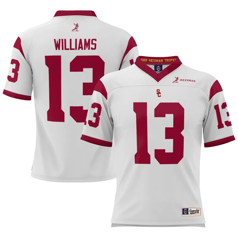 Usc Trojans Jersey Gameday Greats Caleb Williams Cardinal Lightweight Heisman Memorial Jersey - Image 4