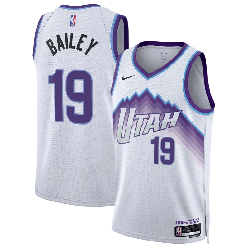 Utah Jazz Jersey Ace Bailey White Swingman Association Edition Jersey