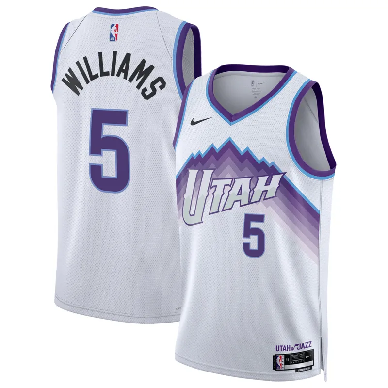 Utah Jazz Jersey Cody Williams White Swingman Association Edition Jersey