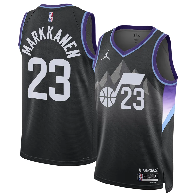 Utah Jazz Jersey Jordan Brand Jaren Jackson Jr Black Swingman Statement Edition Jersey - Image 2
