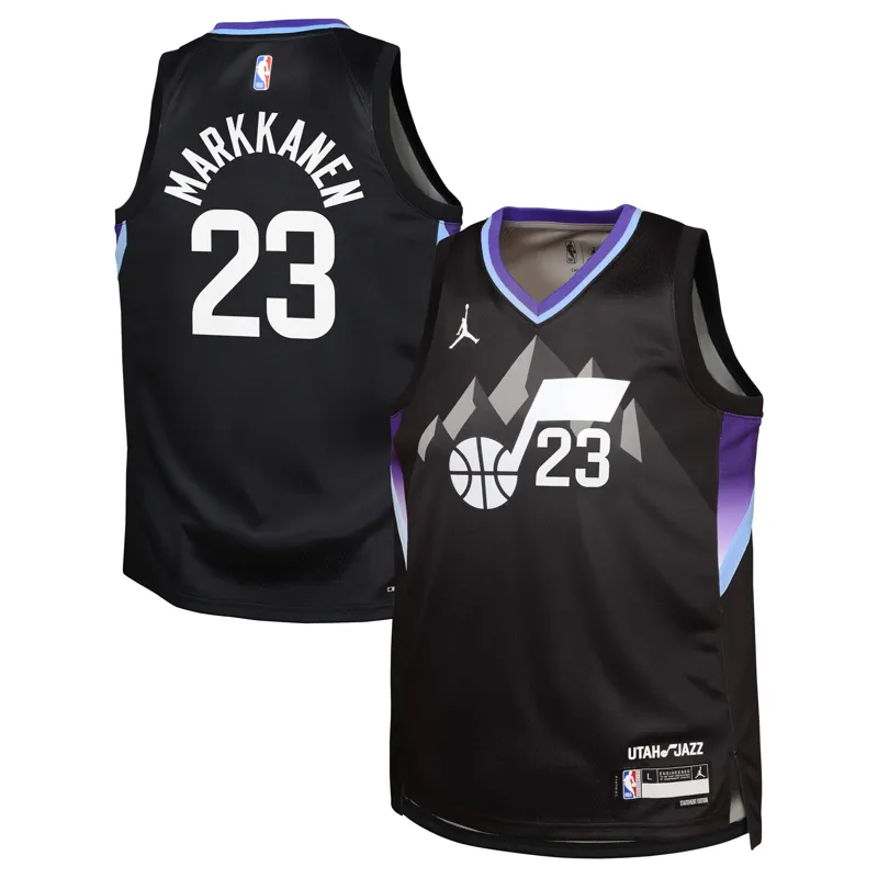 Utah Jazz Jersey Jordan Brand Jaren Jackson Jr Black Swingman Statement Edition Jersey - Image 3