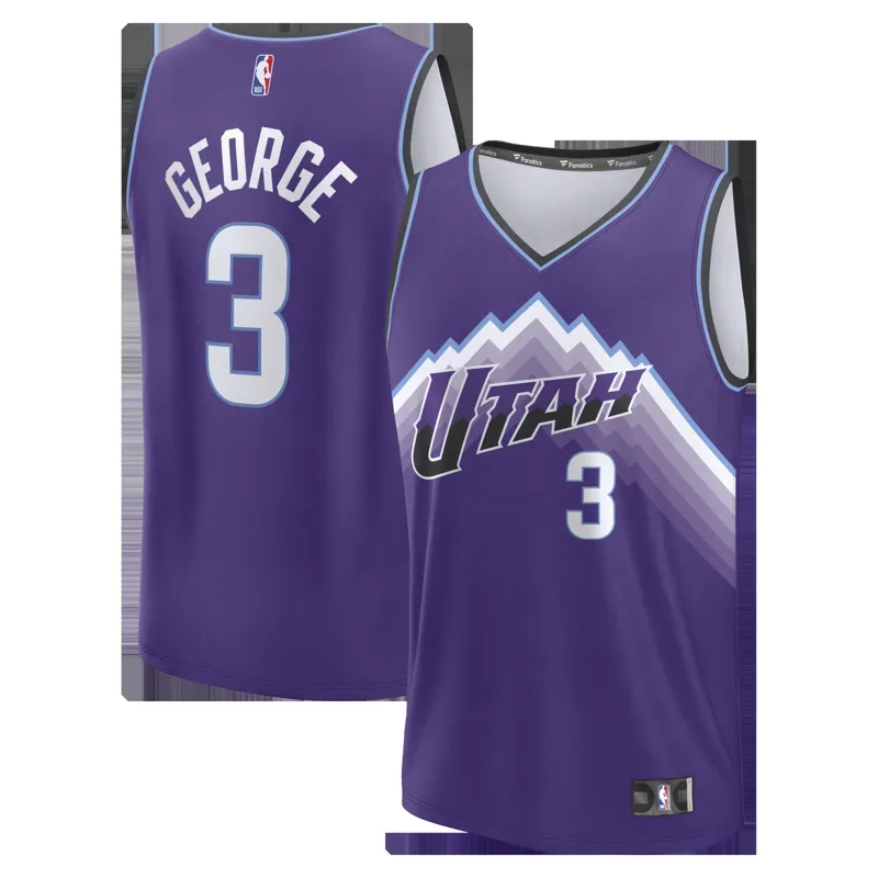 Utah Jazz Jersey Keyonte George Purple Fast Break Icon Edition Jersey