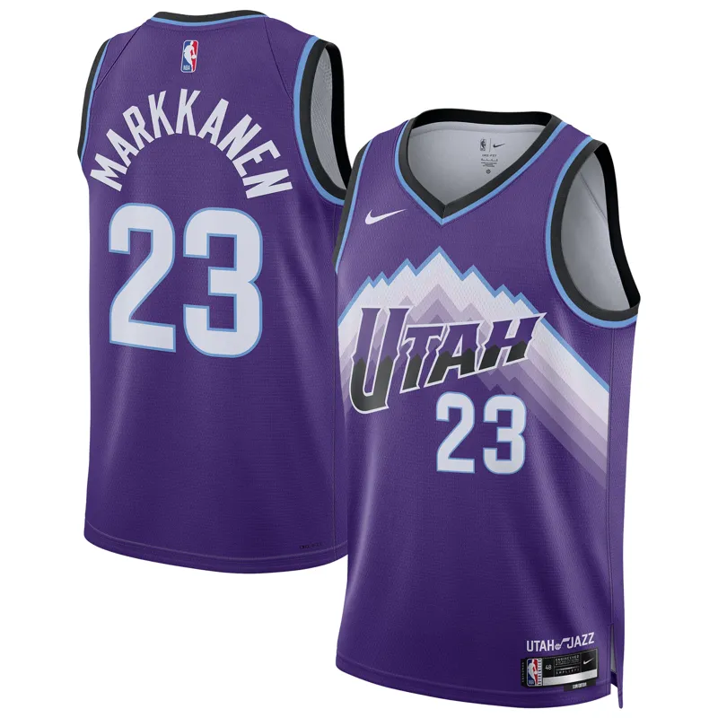Utah Jazz Jersey Lauri Markkanen Purple Swingman Icon Edition Jersey