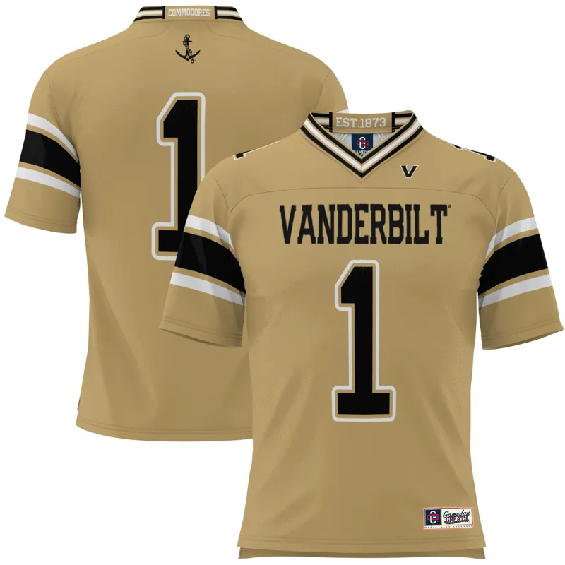Vanderbilt Commodores Jersey Gameday Greats #1 Gold Jersey