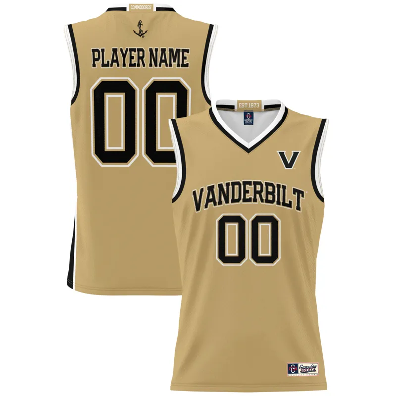 Vanderbilt Commodores Jersey Gameday Greats Gold Pick A Player Jersey