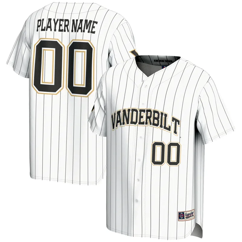 Vanderbilt Commodores Jersey Gameday Greats White Pick A Player Lightweight Jersey