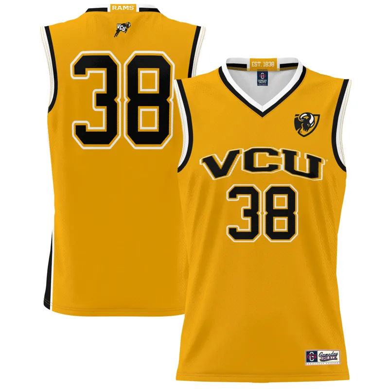 Vcu Rams Jersey Gameday Greats #38 Gold Lightweight Jersey