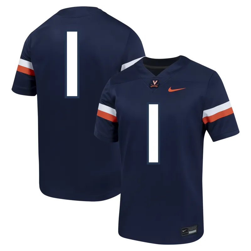 Virginia Cavaliers Jersey #1 Navy Team Jersey - Image 4
