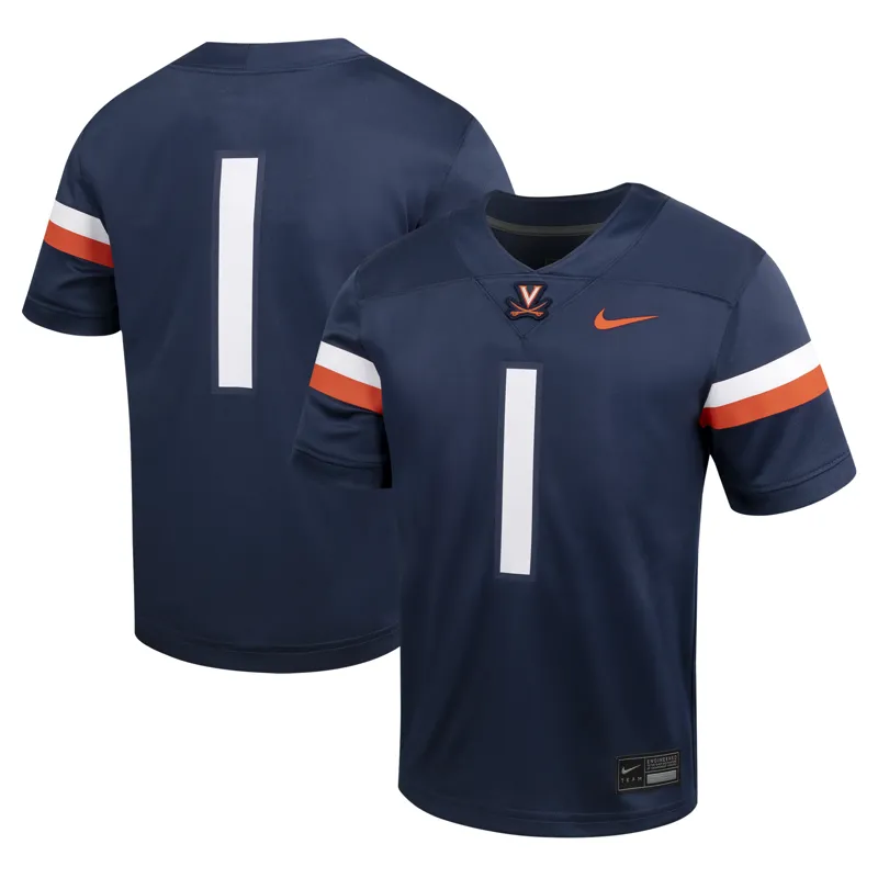 Virginia Cavaliers Jersey #1 Navy Team Jersey - Image 2