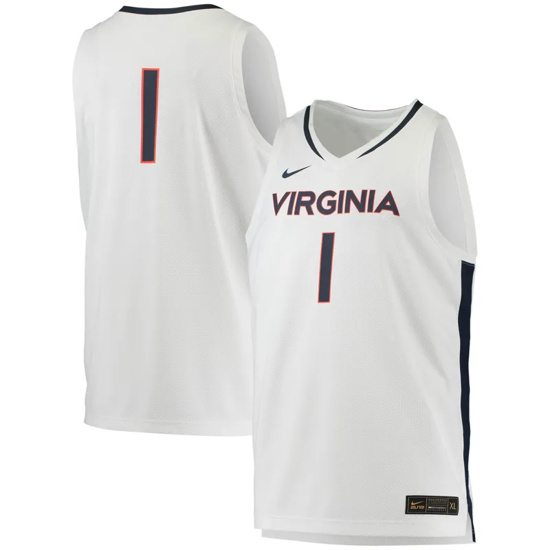 Virginia Cavaliers Jersey #1 White Jersey