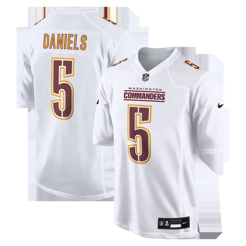 Washington Commanders Jersey Mens Jayden Daniels Tundra White Jersey