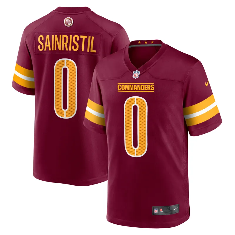 Washington Commanders Jersey Mike Sainristil Black Hail Raiser Alternate Game Jersey - Image 5