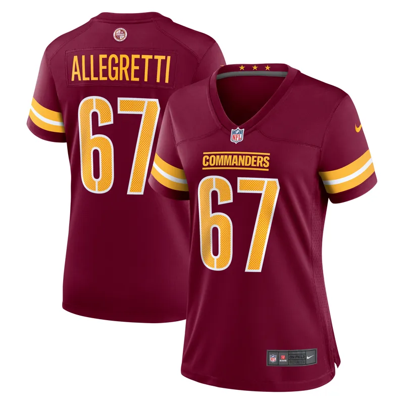 Washington Commanders Jersey Nick Allegretti Burgundy Game Jersey - Image 2