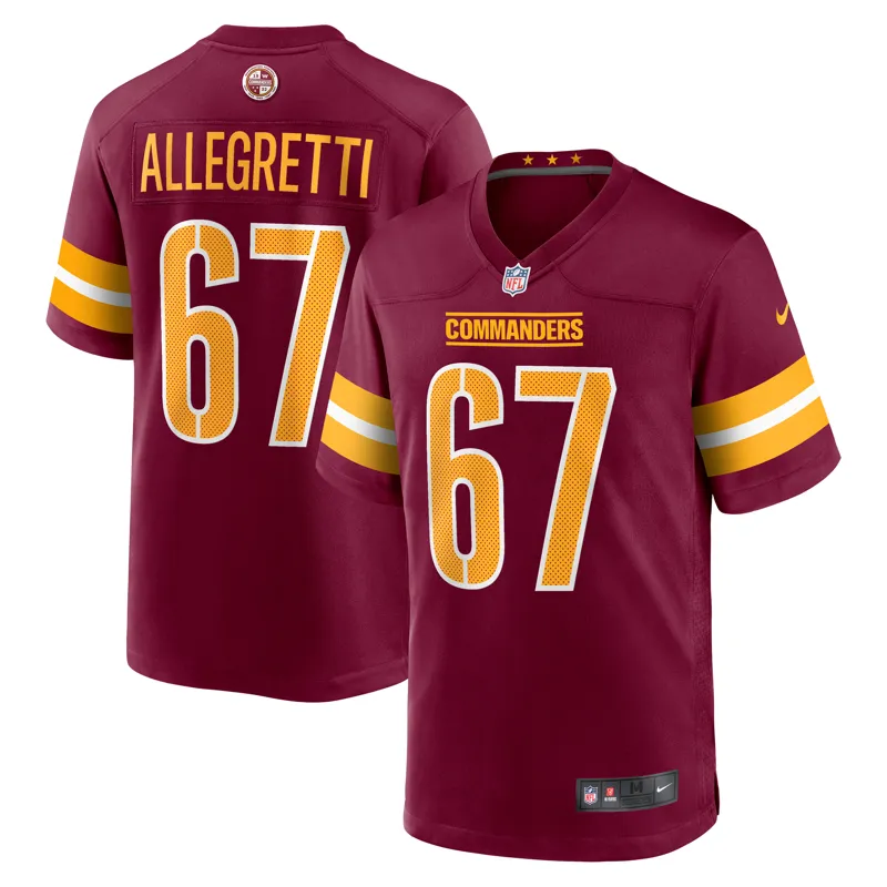 Washington Commanders Jersey Nick Allegretti Burgundy Game Jersey