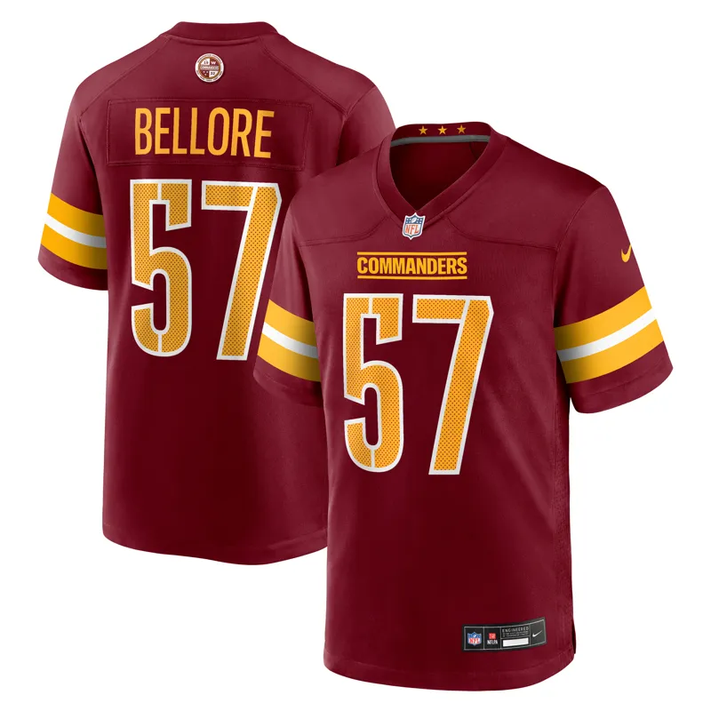 Washington Commanders Jersey Nick Allegretti Burgundy Game Jersey - Image 4
