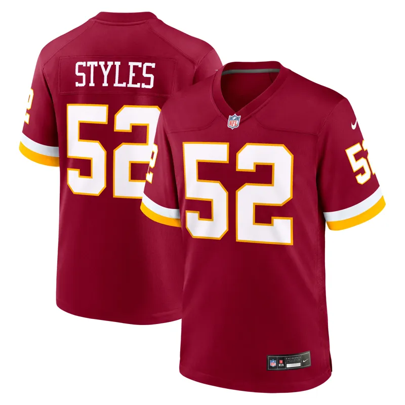Washington Commanders Jersey Sonny Styles Burgundy 2026 Nfl Draft First Round Pick No #7 Team Game