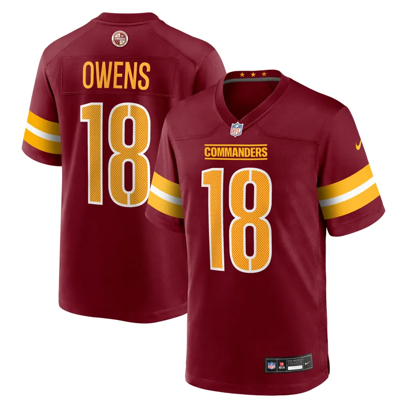 Washington Commanders Jersey Tyler Owens Burgundy Team Game Jersey