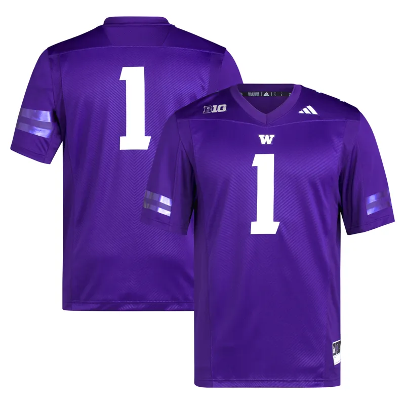 Washington Huskies Jersey #1 Purple Premier Jersey - Image 3