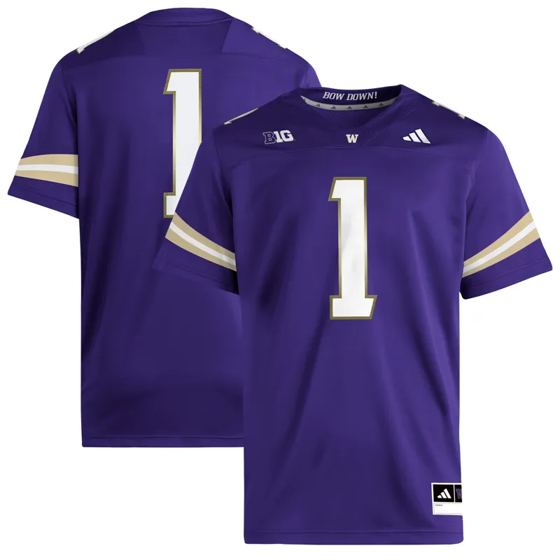 Washington Huskies Jersey #1 Purple Premier Jersey