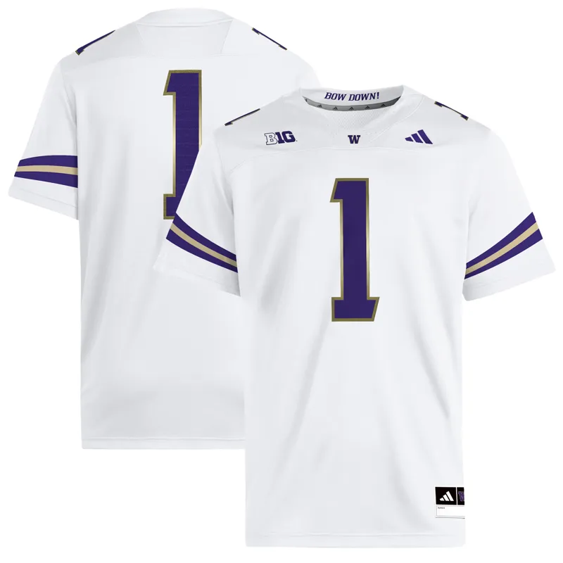 Washington Huskies Jersey #1 Purple Premier Jersey - Image 5