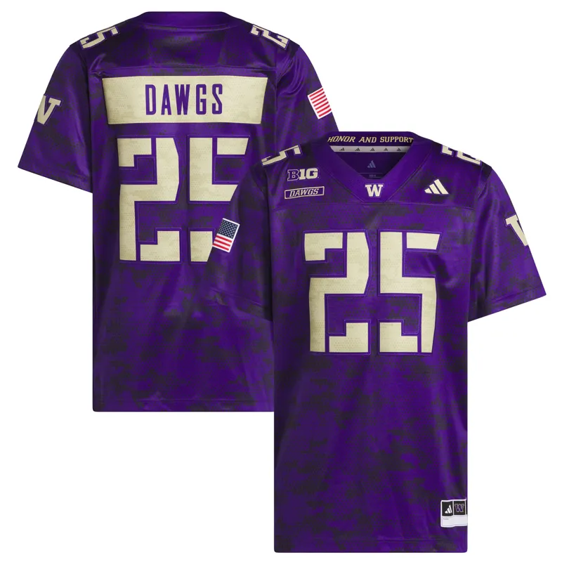 Washington Huskies Jersey #25 Purple Honor & Support Premier Strategy Jersey