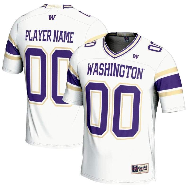 Washington Huskies Jersey Gameday Greats White Lightweight Pick A Player Jersey - Image 4