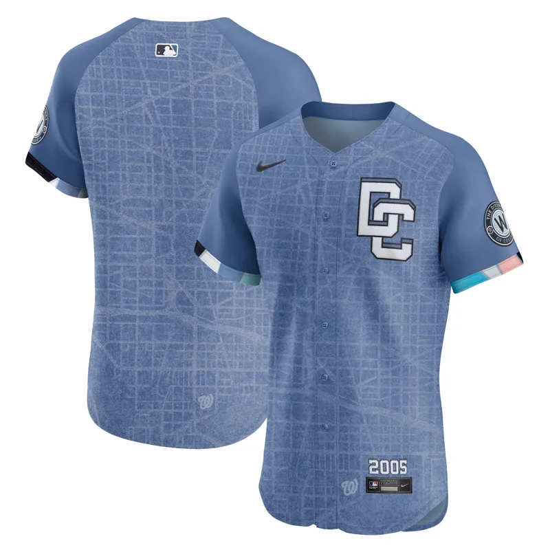 Washington Nationals Jersey Blue 2025 City Connect Elite Jersey