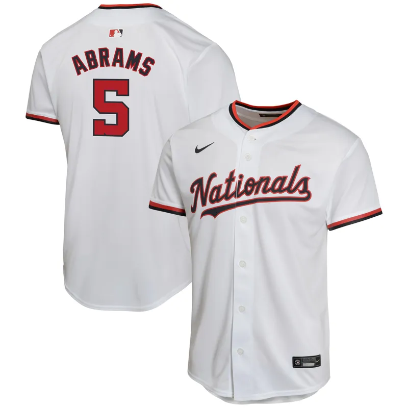 Washington Nationals Jersey Cj Abrams White Home Game Player Jersey