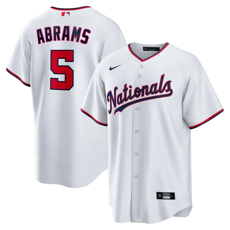 Washington Nationals Jersey Cj Abrams White Home Player Jersey