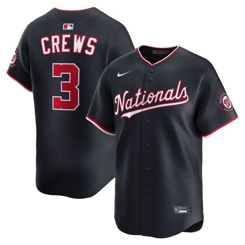 Washington Nationals Jersey Dylan Crews Navy Alternate Jersey - Image 2