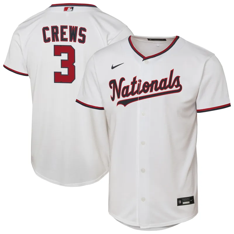 Washington Nationals Jersey Dylan Crews White Home Jersey - Image 2